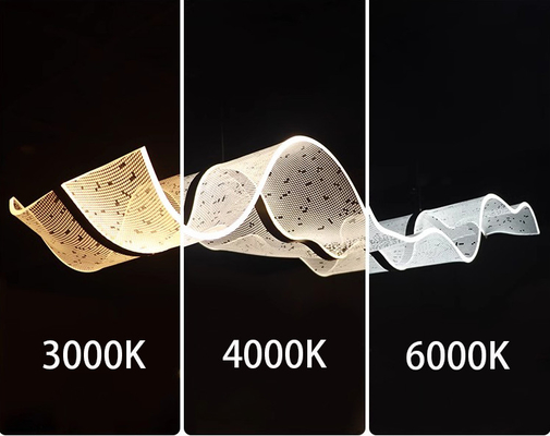 90 Ra indice de rendu des couleurs Commutateur de commande Lustre de cristal pour chambre créative rétro