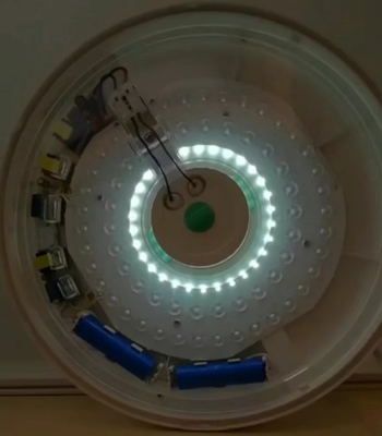 Lampes de plafond IP20 avec capteur radar à batterie au lithium et flux lumineux de 1440lm