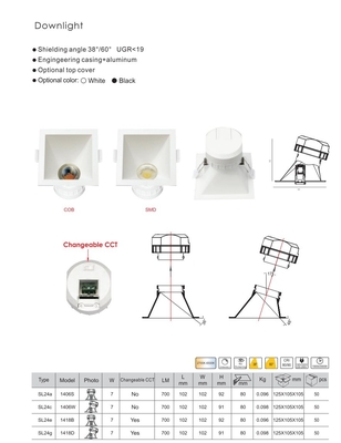 Solutions d'éclairage Service Ronde LED Down Lamp pour le salon Lumière murale de fond