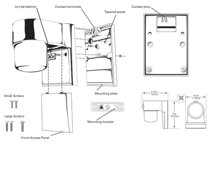 Lumière de sécurité de mur de style moderne 9W LED Wall Sconce avec flux lumineux de 800lm
