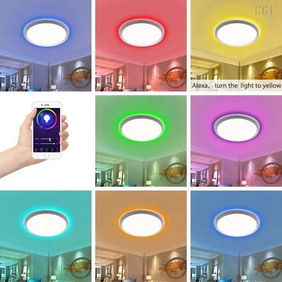 Service de solutions d'éclairage 30w Slim Tuya WiFi Smart LED Ceiling Light Pas besoin de bricolage