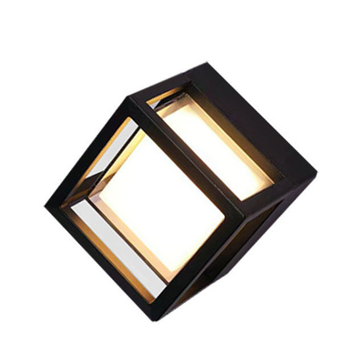 Lampe de jardin LED à paroi ronde et carrée extérieure IP65 10W 15W pour éclairage économe en énergie