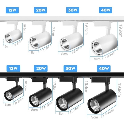 10W 4 phase fil réglable COB Spot Mini Rail LED Track Light avec un design moderne