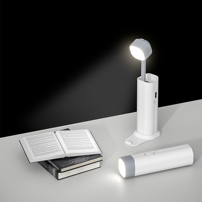 Lampe de bureau à LED portable 5W Lampe de table rechargeable avec appuieur et source lumineuse