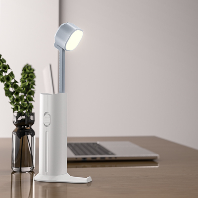 Lampe de bureau à LED portable 5W Lampe de table rechargeable avec appuieur et source lumineuse