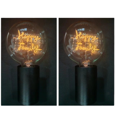 Bulbe à filaments LED Bulbe de lettre de famille heureuse 0,2 kg Unique Spiral LED lumière décorative