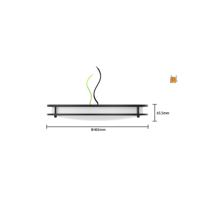 L'échantillon est emballé avec le logo du client 16 pouces 25W LED CCT sélectionnable Double Ring Ceiling Light