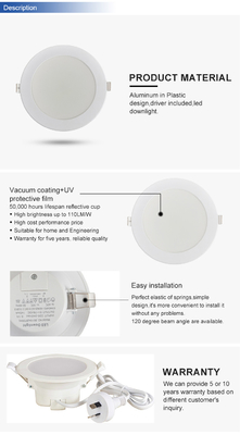 Rating IP44 et services de solutions d'éclairage 18W Smart Tuya Google Alexa LED Down Light