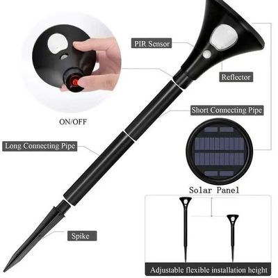 Lumière solaire extérieure détectant la lumière propre lampe de jardin de chargement pour le chemin de paysage chemin de jardin