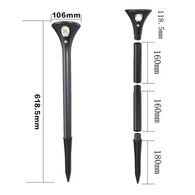 Lumière solaire extérieure détectant la lumière propre lampe de jardin de chargement pour le chemin de paysage chemin de jardin