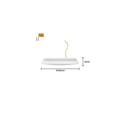 Lumière de plafond LED mince de 10 pouces moyenne 15W 5CCT CL-F1015 avec une durée de vie de 50000 heures