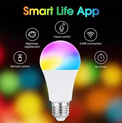 15000 heures de vie active Tuya Smart LED Bulb avec RGBCW multicolore et contrôle BT