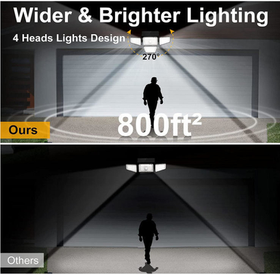 270 LED Sensor de mouvement LED étanche à l'eau étanche au soleil et facile à installer