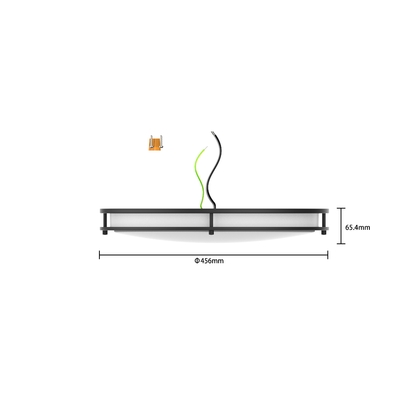18 pouces 32W 5CCT LED CCT sélectionnable double anneau de plafond pour et 50000 heures de durée de vie