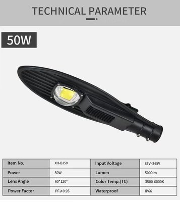 AC 85-265V Voltage d'entrée 20W 1800lm Lampe de rue d'urgence avec capteur et imperméable à l'eau