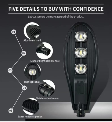 AC 85-265V Voltage d'entrée 20W 1800lm Lampe de rue d'urgence avec capteur et imperméable à l'eau