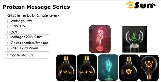 Lampe à LED décorative E27 personnalisée de la série G125 pour les besoins d'éclairage des hôtels