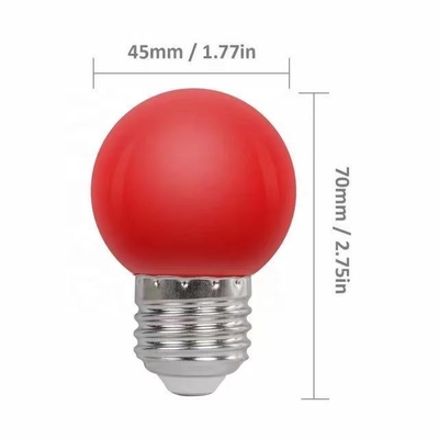 LED G45 Globe lumières de Noël 1W Nuit de couleur Mini Edison E26 15W Équivalent ampoule rouge