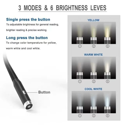 Mode de contrôle Commutateur de commande Led Portable Flexible Collier suspendu Chargeur Livre lumière pour bricolage