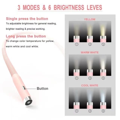 Éclairage de livre à LED réglable pour le cou pour une lecture facile et une protection des yeux Poids du produit 0,15 kg