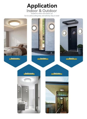 5CCT 2000K Lumière de nuit Lumière de dôme moderne Lampade de plafond LED 10 pouces / 13 pouces / 15 pouces pour l'éclairage domestique
