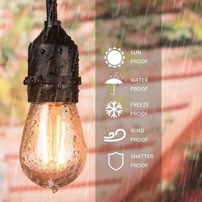 Créez une atmosphère romantique avec G45 T45 ST45 E27 Base Amber Light String 50M Longueur