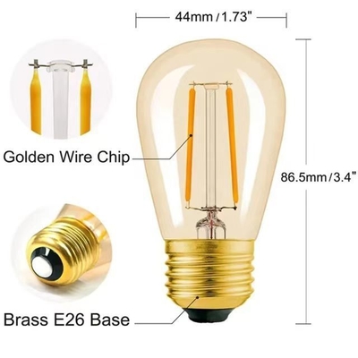 Créez une atmosphère romantique avec G45 T45 ST45 E27 Base Amber Light String 50M Longueur