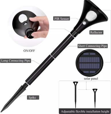 High Pole LED Floodlight projecteur de jardin avec capteur d'obscurité solaire extérieur