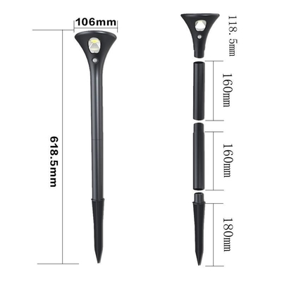 106*618.5mm Lampes solaires de jardin pour jardin à LED pour éclairage de passage extérieur Durable