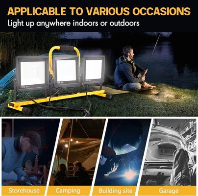 Lumière de travail réglable avec 3 têtes réglables et une sortie de 21000lm