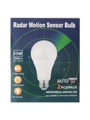 15W 1500LM ampoule LED radar capteur de mouvement pour la protection intérieure / extérieure 15000 heures