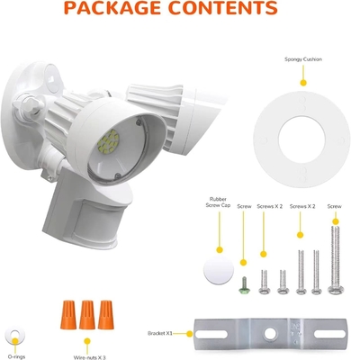 Longue durée de vie 20W IP65 Sensor de mouvement LED blanc Lumière de sécurité pour éclairage extérieur