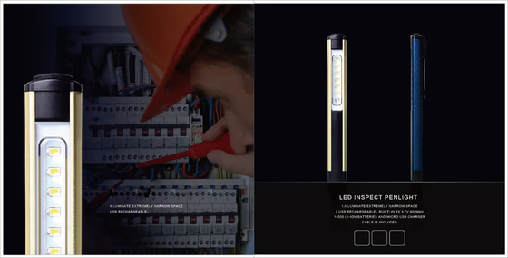 30000 heures de temps de travail Lumière lumineuse LED avec pinceau USB rechargeable IP44