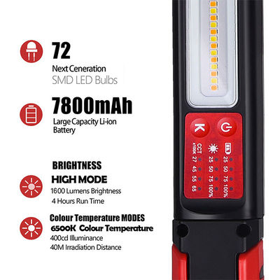 80lm/w 2700K/3500K/4000K/6500K Extérieur 2500lm Portable Lumière d'inspection LED magnétique