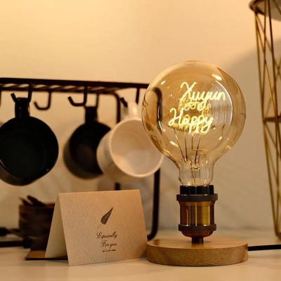 2700K E27 Base 4W G80/95/125 Série Dimmable LED décoratif ampoule Edison verre Amber clair