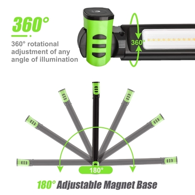 Lumière de travail LED IP80 1600 Lumen Température de couleur double 360 degrés Magnétique et crochet