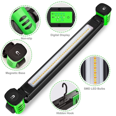Lumière de travail LED IP80 1600 Lumen Température de couleur double 360 degrés Magnétique et crochet