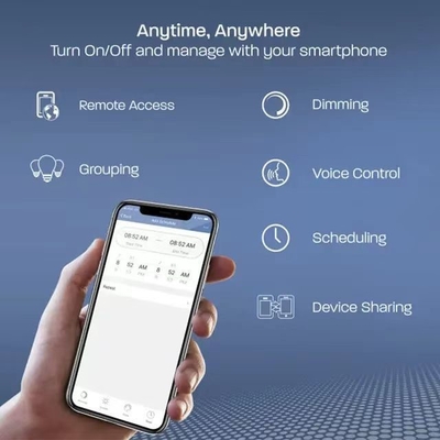 2200K-6500K ampoule à filament changeant de couleur avec Bluetooth sans fil et contrôle TUYA APP