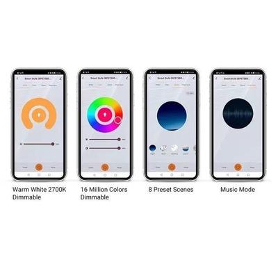 2200K-6500K ampoule à filament changeant de couleur avec Bluetooth sans fil et contrôle TUYA APP