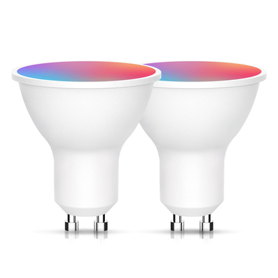 Application contrôlée Gu10 Bulbe projecteur intelligent avec une efficacité lumineuse de 85lm/w