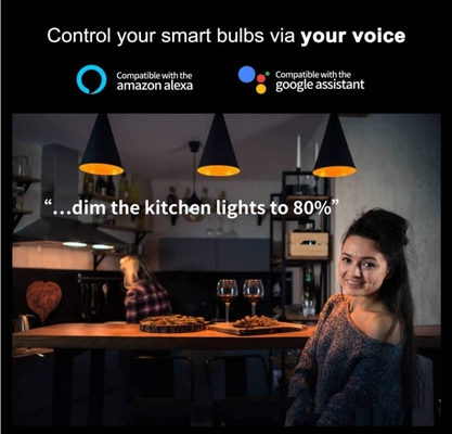 Contrôle à distance ampoule à LED GU10/MR16 avec Google Alexa et prise en charge de la gradation