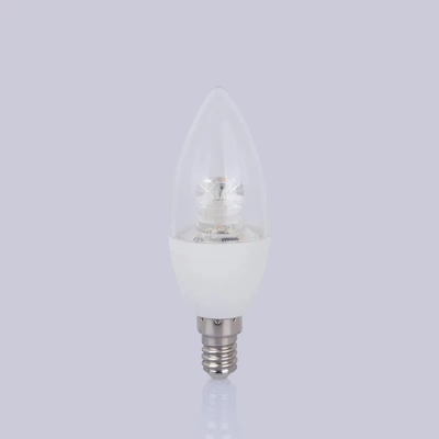 Service de solutions d'éclairage E14 base 3000K lumière chaude couverture transparente c37 LED ampoule à bougie