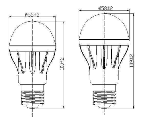 Lampe LED intérieure 5w 7w entièrement en plastique avec conception de bâton et source lumineuse LED sans tracas