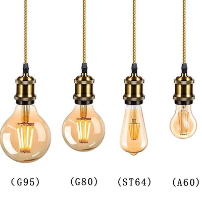 L'alimentation en courant alternatif LED filament ST58 ST64 ampoule pour éclairage domestique personnalisé économe en énergie