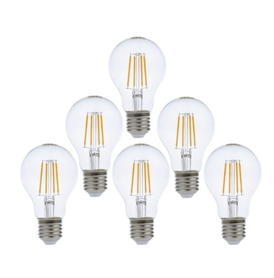 Liste ETL A19/A60 3000K 7W AC110V E26 ampoules à filaments atténués avec une durée de vie de 15000 heures