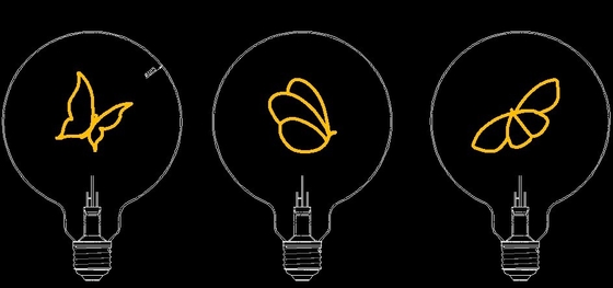Type de base G80 ampoules à incandescence à LED 2W 2200K pour un éclairage durable et économe en énergie