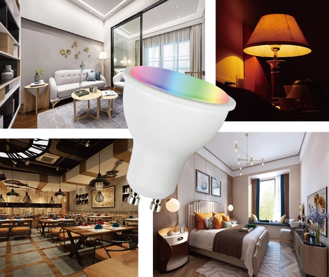 CE UKCA certifié 5W 120D Smart Wifi APP Contrôle vocal GU10/MR16 Hôtel à lumière LED