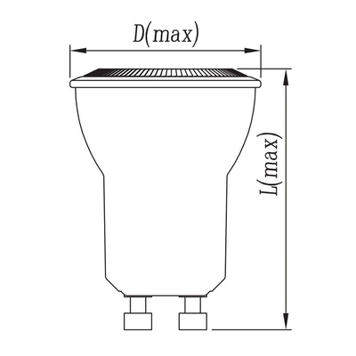 Source lumineuse LED MR11 GU10 4W 35mm Dia Spot Light 36D Angle du faisceau 12V/85-240V