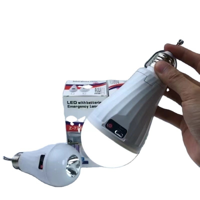 Lampes d'urgence LED 15W E27 B22 Batterie rechargeable au lithium-ion AC/DC