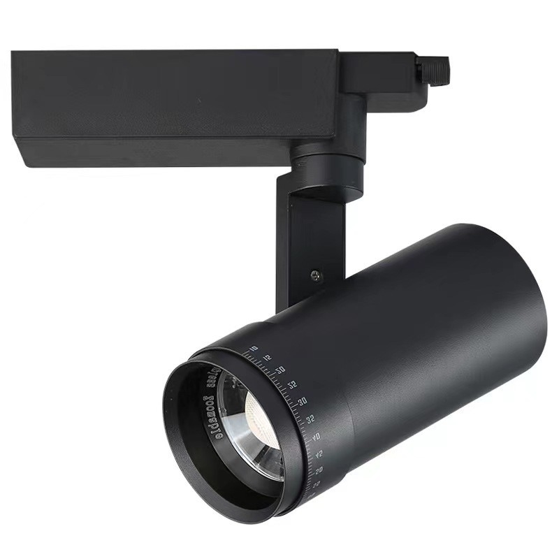90 Ra 1CCT Conducteur intégré Anti-éblouissement 10-60 degrés Lentille zoomable LED Focus Light Track Light 0,8 kg